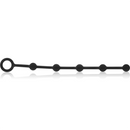 Black&silver - korg rosario anale iniziazione in silicone 21 cm