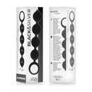 Black&silver - rosario anale lennon 4 sfere in silicone 15 cm