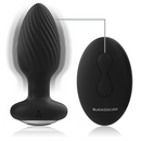 Black&silver - telecomando rotatore anale in silicone con tappo pozzetti