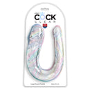 King cock - double trouble doppio trouble 44 cm trasparente
