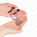 Kink - pinze per capezzoli con 2 catene spesse argento 20/23 cm