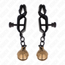 Kink - morsetti per capezzoli stile bell jaw nero 7 cm