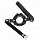 Kink - bavaglio lip 8 cm con cinturino in similpelle nera 63 x 2 cm regolabile 39-58 cm