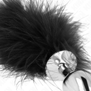 Kink - plug anale in acciaio inossidabile 11 x 7 cm con piuma 11 cm