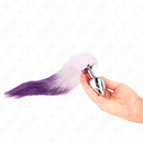 Kink - plug anale misura l 10 x 4 cm con coda sintetica 40 cm viola