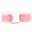 Kink - poggipolsi foderati in pelliccia rosa regolabile 17-31 cm x 7 cm