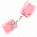 Kink - poggipolsi foderati in pelliccia rosa regolabile 17-31 cm x 7 cm