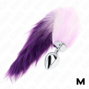 Kink - plug anale misura m 8 x 3,5 cm con coda sintetica 40 cm viola
