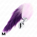 Kink - plug anale misura m 8 x 3,5 cm con coda sintetica 40 cm viola