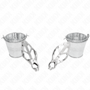 Kink - pinze per capezzoli trifoglio giapponese con secchielli argento