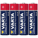 Varta - max power batteria alcaline aa lr6 retrattile*4