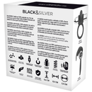 Black&silver - anello ricaricabile burton 10 modalità di vibrazione