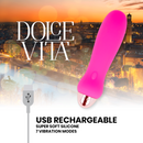 Vibratore ricaricabile dolce vita cinque rosa 7 velocità-2