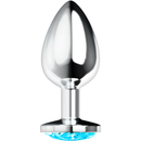 Ohmama anal plug metallo - blu l-1