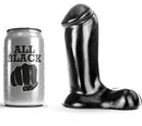 Dildo tutto nero realistico 14 cm-0