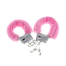 Diablo picante - manette in pelliccia del piacere rosa-0