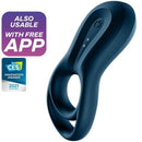 Satisfyer epic duo ring vibrator app - blue-0