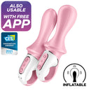 Satisfyer air pump booty 5+ vibratore anale gonfiabile - rosa-0