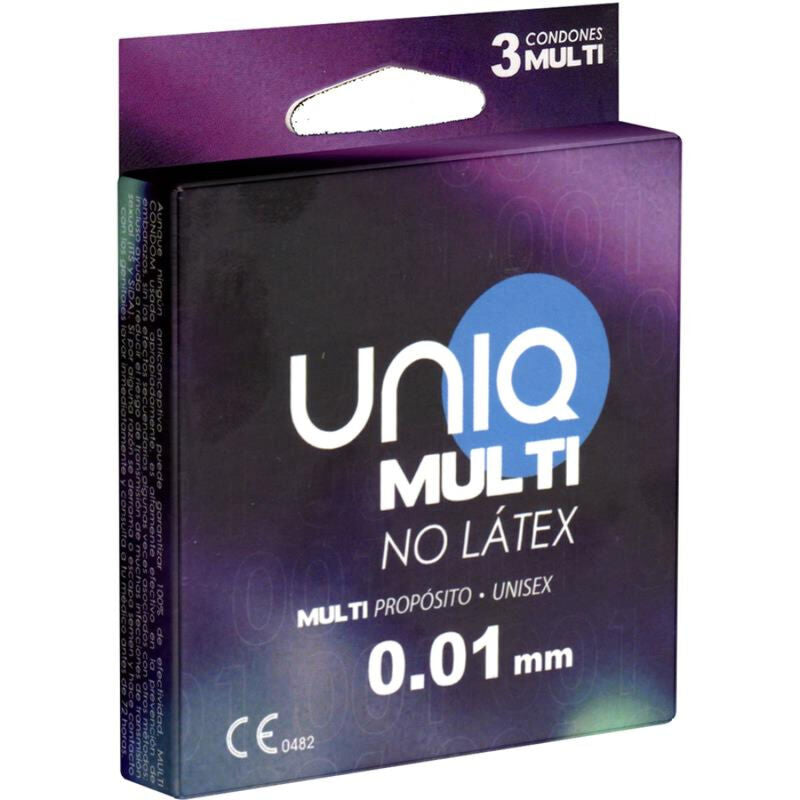 Preservativo senza lattice uniq multi 3 unitÀ