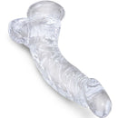 King cock clear - pene curvo realistico con sfere 16,5 cm trasparente-1