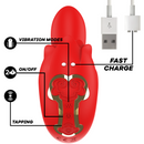 Mia -  selena stimolatore vibrante + tapping rosso-3