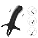 Armony - dildo con anillo & vibrador control remoto negro-2