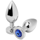 Spina anale metallica diamante blu piccola 5.71cm-0