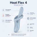 Satisfyer - heat flex 4 vibratore effetto calore 12 vibrazioni blu