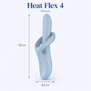 Satisfyer - heat flex 4 vibratore effetto calore 12 vibrazioni blu