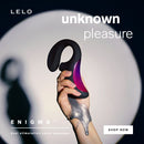 Lelo - enigma massaggiatore a doppia aspirazione rosa profonda