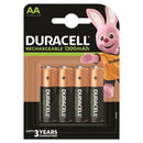 Duracell - batteria ricaricabile hr6 aa 1300mah 4 unit