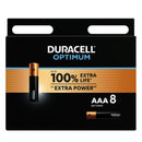 Duracell - batteria alcalina optimum aaa lr03 8 unit
