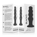 Black&silver - plug anale in silicone scott premium nero