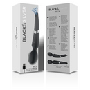 Black&silver - beck wand e onde stimolanti in silicone 2 in 1