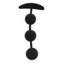 Black&silver - rosario anale harry 3 sfere in silicone 14 cm