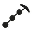 Black&silver - rosario anale harry 3 sfere in silicone 14 cm