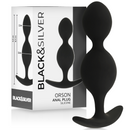 Black&silver - orson plug in silicone 2 onde anal 9 cm