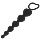 Black&silver - mila anale catena di cuori 18 cm