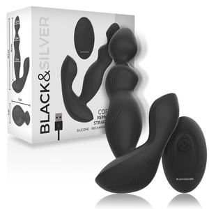 Black&silver - telecomando in silicone plug anale cora