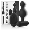 Black&silver - telecomando telecomando con plug anale in silicone piccolo tucker