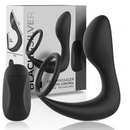Black&silver - massaggiatore anale con telecomando ricaricabile in silicone nero
