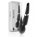 Black&silver - beck wand e onde stimolanti in silicone 2 in 1