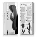Black&silver - stimolatore coniglio in silicone ricaricabile jamie nero