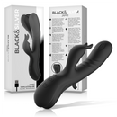 Black&silver - stimolatore coniglio in silicone ricaricabile jamie nero