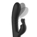 Black&silver - stimolatore coniglio in silicone ricaricabile jamie nero
