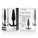 Black&silver - plug anale in silicone kael con manico medio