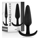 Black&silver - plug anale in silicone kael con manico medio
