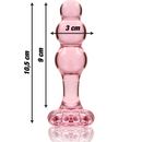 Nebula series by ibiza - modello 1 plug anale vetro borosilicato rosa 10.5 cm -o- 3 cm