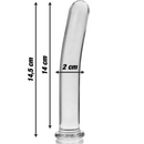 Nebula series by ibiza - modello 8 dildo in vetro borosilicato trasparente 14.5 cm -o- 2 cm