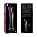 Nebula series by ibiza - modello 8 dildo in vetro borosilicato rosa 14.5 cm -o- 2 cm